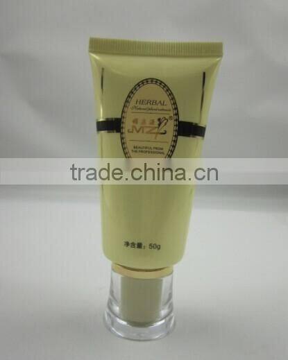 120ml luxury cosmetic packaging tube with Acrylic cap for Face Cleaning