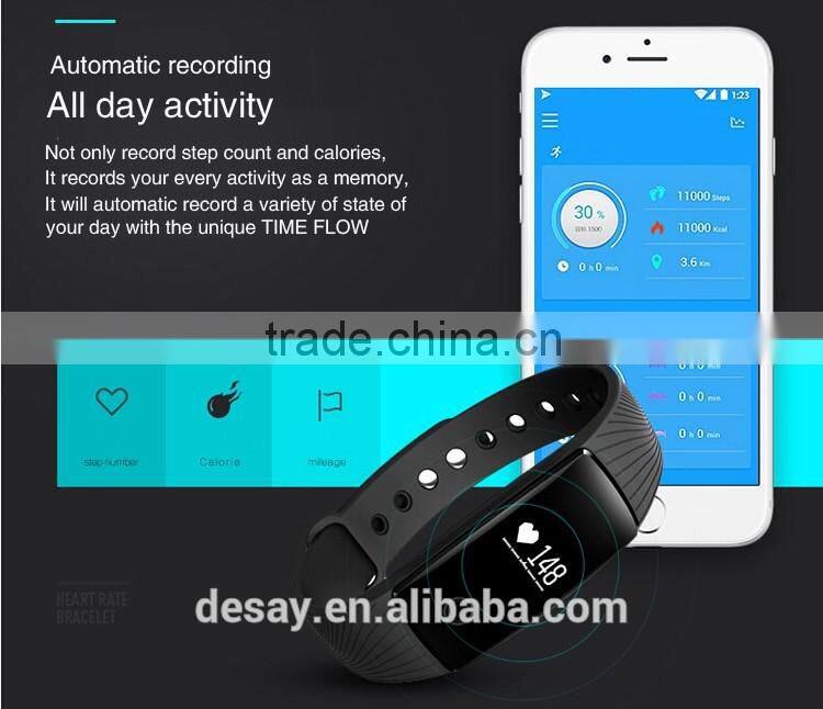 Desay Wholesale Vibration Heart Rate Bluetooh Smart Watch Bracelet DS-B510 iOS 7.1 + Android 4.3 +