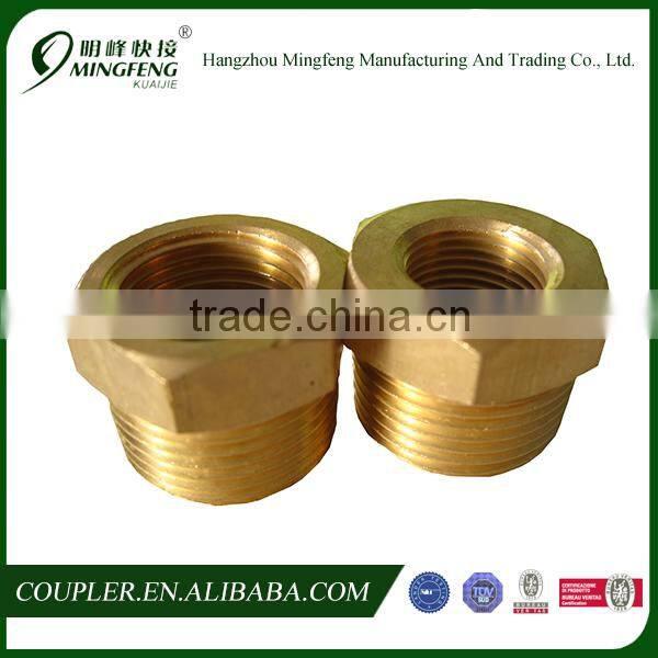 Brass valve hydraulic hose fitting