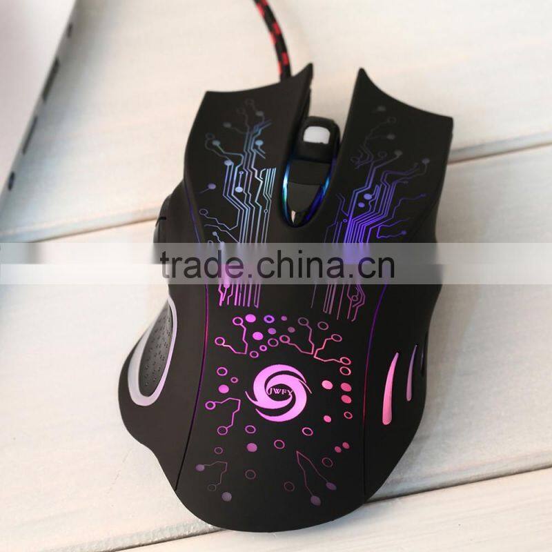 High Quality 5500DPI Optical Colorful Lights Wired Game Gaming Mice Mouse for Laptop PC New Arrival