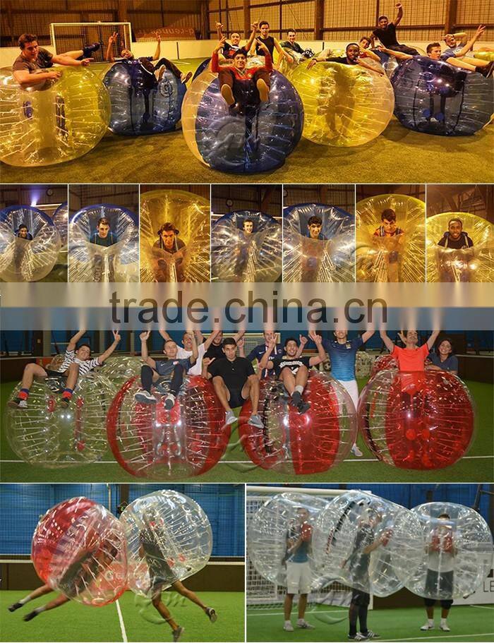 2016 hot sale inflatable human clear bump ball soccer bubble for sale