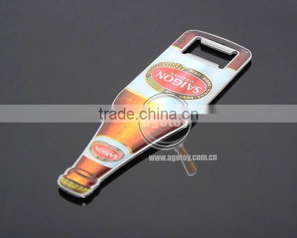 Promotion Vietnam Saigon Souvenirs Bottle Shaped Printing Stainless Steel Metal Custom Beer Shape Opener