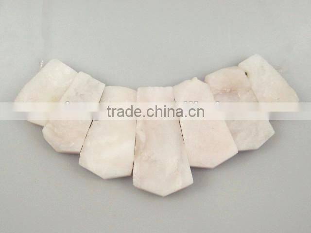 pink opal rectangle necklace