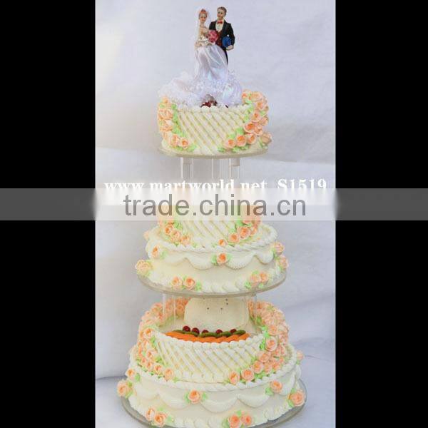 Elegant 3-tier acrylic cake cake stand for home/party/hotel/banquet/wedding decoration (S1526)