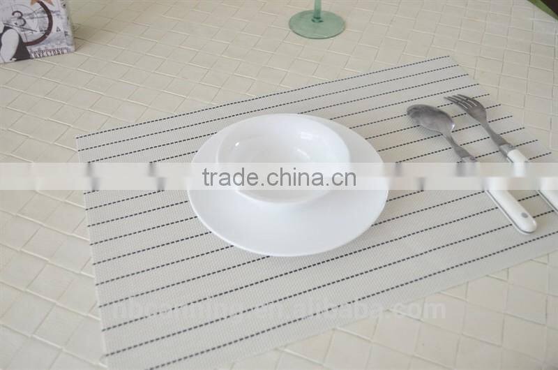 pvc plastic table placemats/pvc woven mesh placemats/woven pvc placemats for restaurants