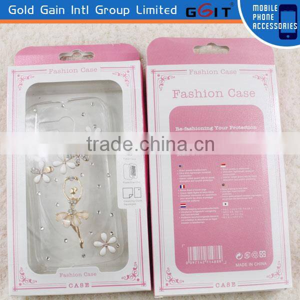 Dancing girl and flower Bling clear hard back case for Motorola G X1032