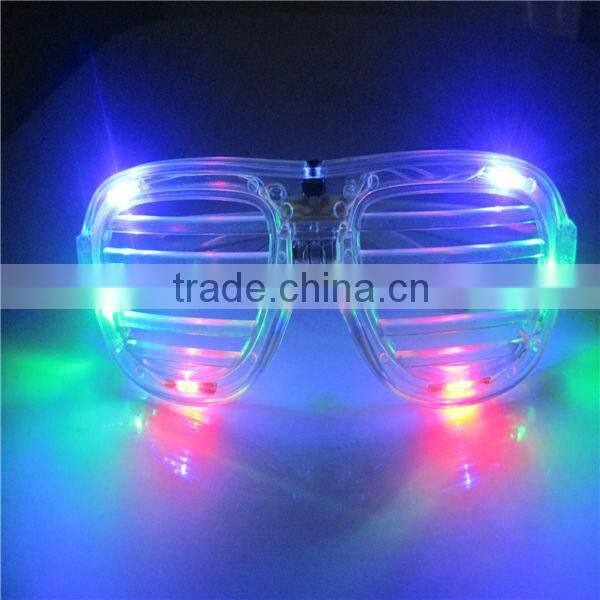 plastic flashing led glasses with flashlight glasses with led for party
