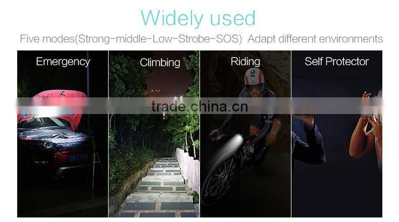 SupFire A2 USB flashlight T6 LED torch focusing flash light