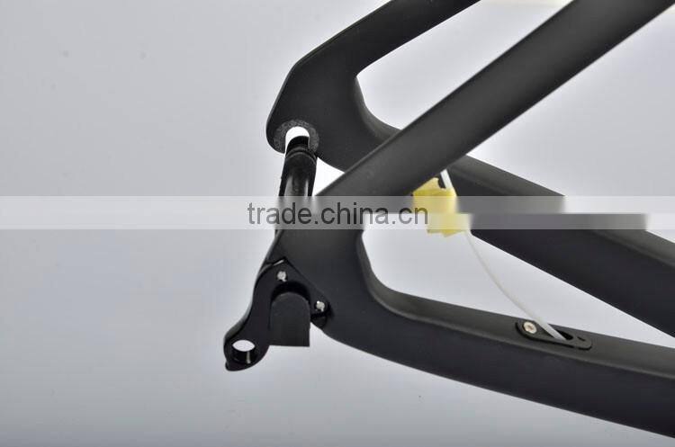 Matt finish UD weave carbon fiber TT road bike frame