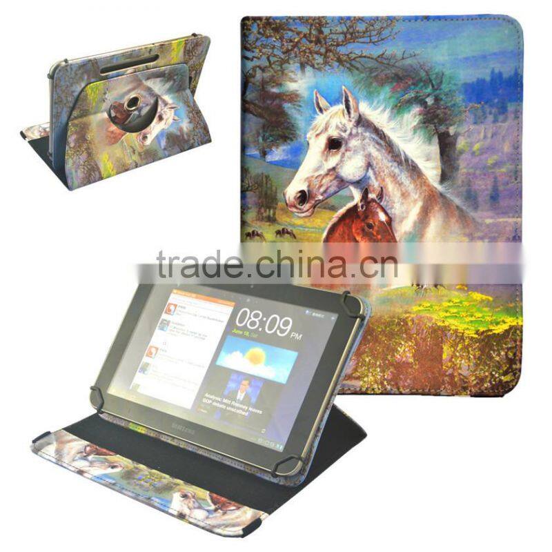 High Quality 360 rotation Printed Universal Tablet Leather Case For Asus 7 inch 8inch 9inch 10inch