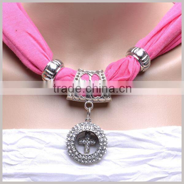 Cross Pendant Charm Jewelry Slide scarf