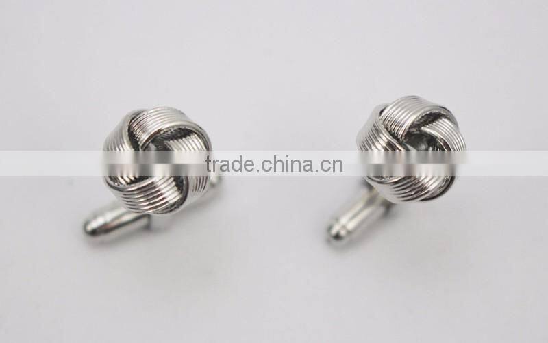 China Factory Make Brass Metal Knot Cufflinks