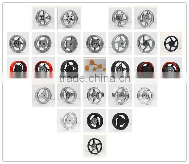 12 inch motorcycle aluminum alloy wheel rim, rear wheel with drum brake