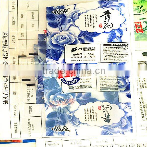 Surface Printed by environmentally friendly colorful plastic paper packaging film roll