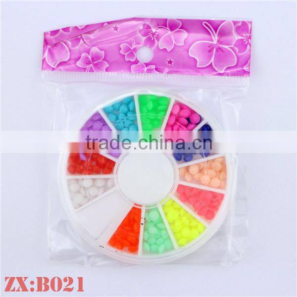 Resin Nail Art Studs Wheel Nail Art Box In Nail Suppliers 36Pieces/Box