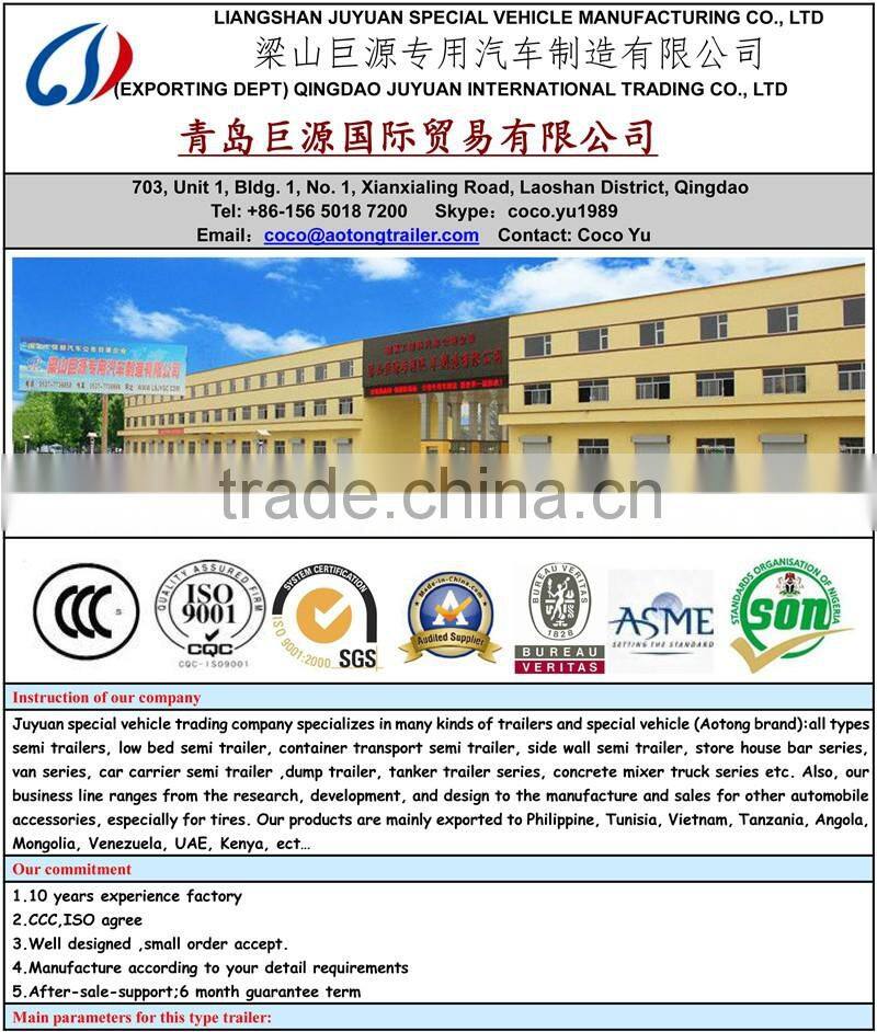 Good quailty 3 axles bifold van/box semi truck trailer step wise optional with spare tires and mudguards