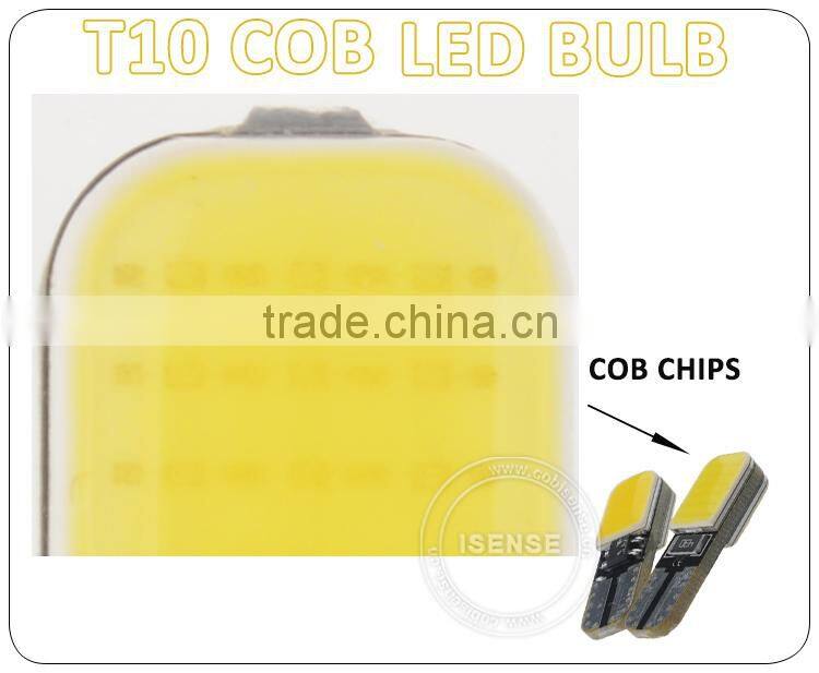 Top seller Auto Lamp Bulb 194 168 w5w LED T10 COB canbus accepted Made in China Turning light