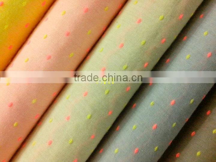 100% cotton jacquard fabric for clothing with ready bulk