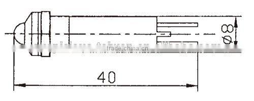 8mm LED Pilot Light, Indicator Light (L-8)