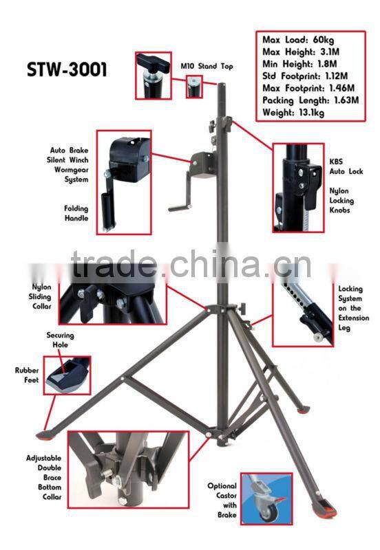 portable truss stand for dj light flood light tripod stand quality guarantee aluminum tripod stand support stand with handle