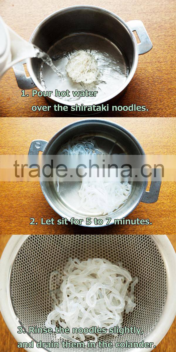 gluten free products Best selling low fat Dried shirataki konjac noodle konjac pasta 25g x 10 portions