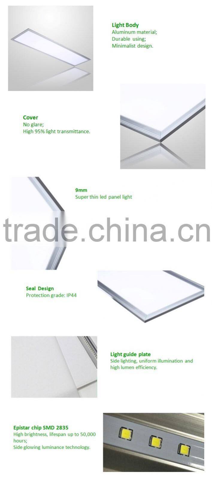 China supplier led panes 18w 30x60 cm troffer retrofit kits led panel light for office lighting