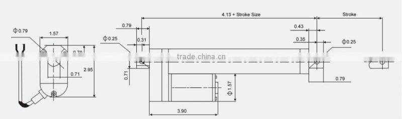 12v mini linear actuator 6" Stroke 225 Pound Max Lift