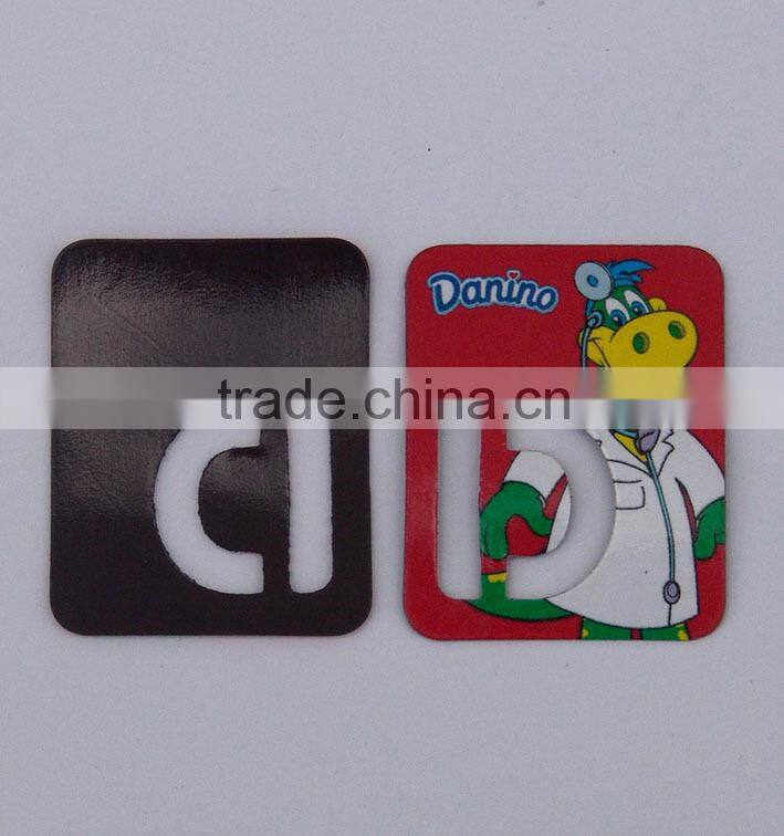 Fashionable custom shaped magnetic fridge sticker