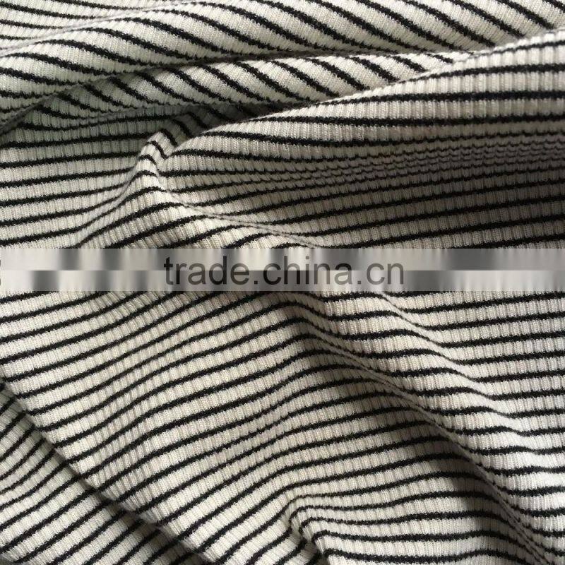 rayon polyester spandex metallic knit fabric, golden yarn dyed knit sweater fabric for clothes