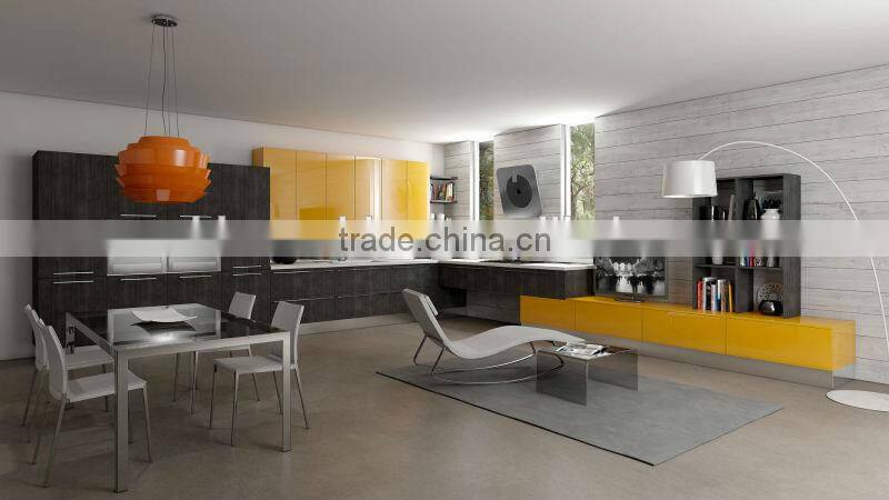 Bake painting kitchen cabinet orange mixed white