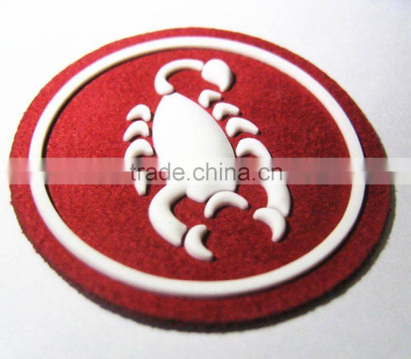 3d iron on rubber patch