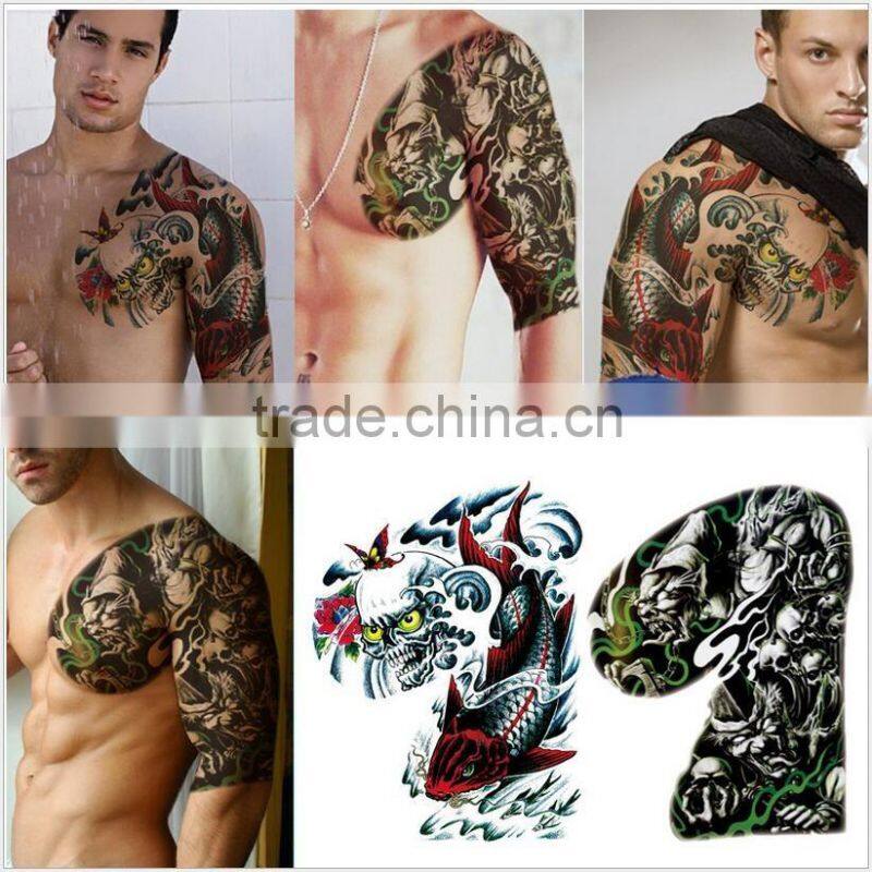 Half Arm Art Tattoo Custom Body flash Temporary Tattoo Sticker