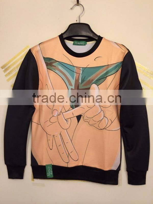 3D digital print men's sweatshirts