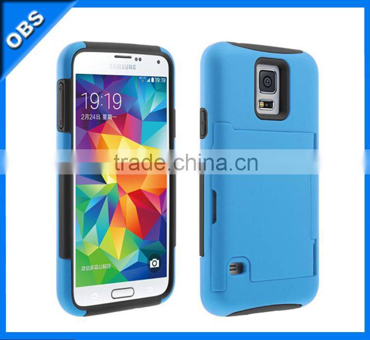 PC silicone mobile phone case with stand case function for samsung S5