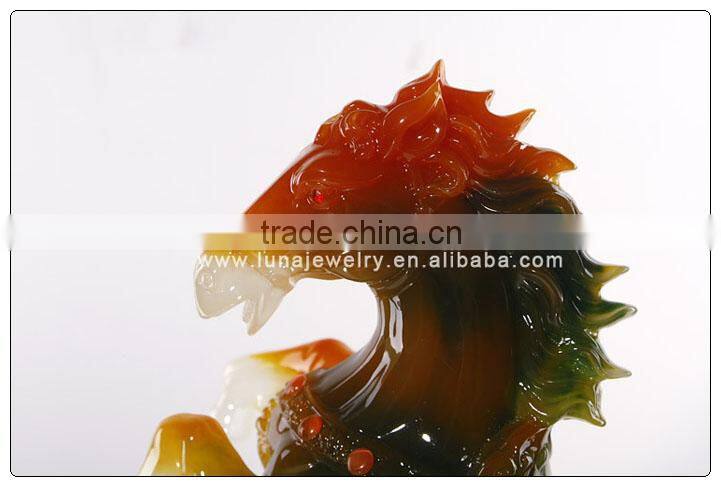 Resin Jade Chinese luckly horse ,Fengshui Horse ,Money horse