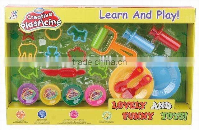 Creative plasticine toy Ice cream machine set with 8pc 2Oz dough