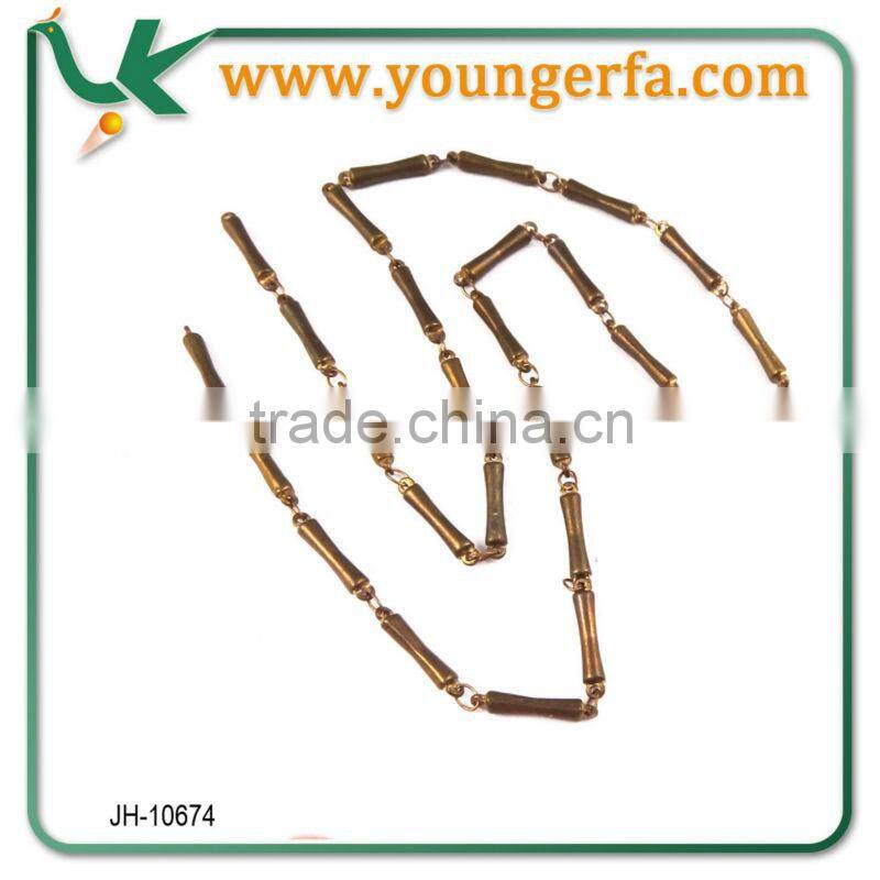 Wholesale Fashionable Handmade Twist Brass Chain With Beads