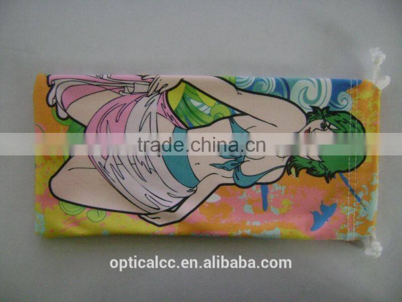 100% Polyester Digital Printing Microfiber Sunglasses Pouch