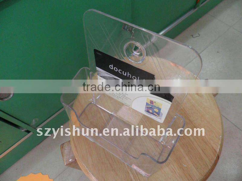 Acrylic rotating desktop magazine rack