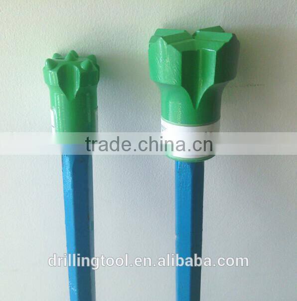 China High Quality , Chisel Bit integral Drill Steels and Taper Rod , Hex19--H22 , Shank19*108mm , Length 400-8000mm