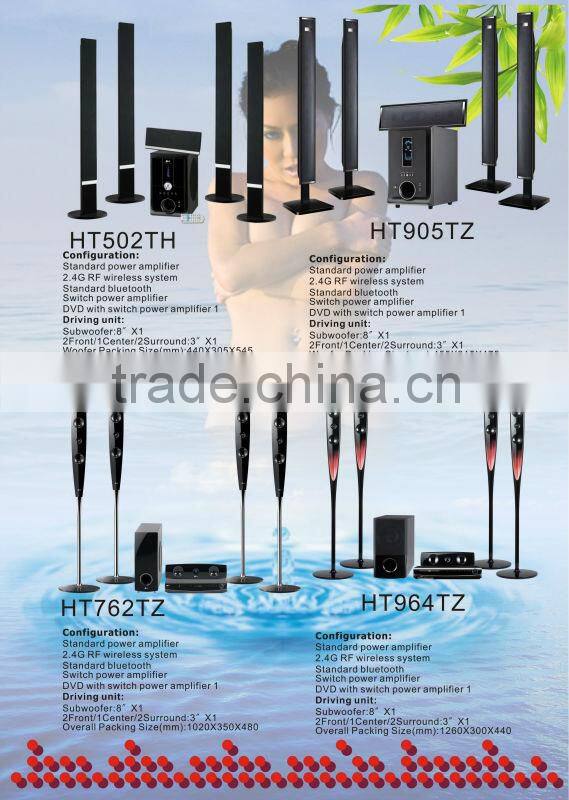5.1 Home theater speaker with DVD/wireless speaker factory