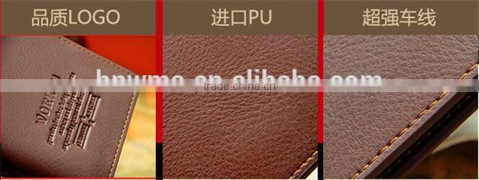 China direct male leather purse men long PU hand wallet