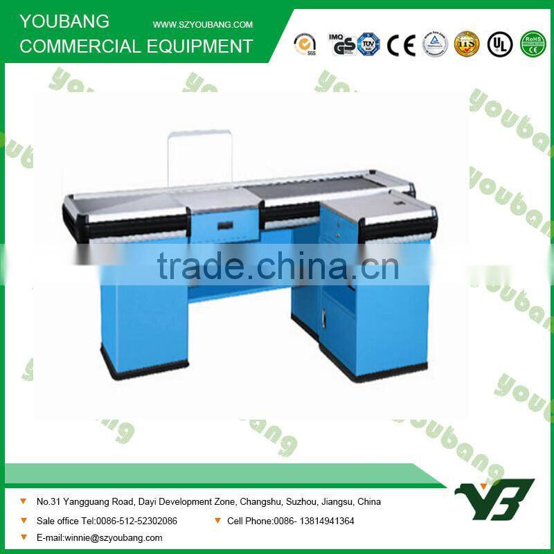 Electric cash counter with checkout counter with belt