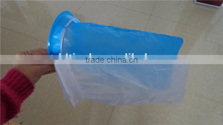 1500ML white color LDPE plastic vomit bag without printing top PVC rigid rings