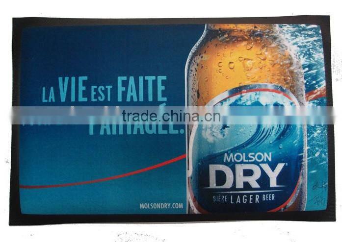 Bar drip rail mat factory, Logo bar mat for beer , Rubber bar spill mat