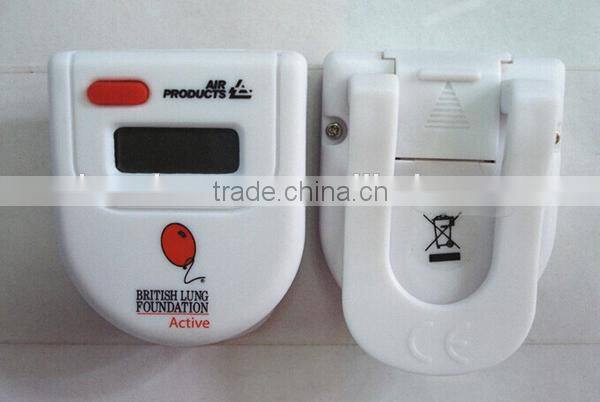 Big Logo Position Promotional Digital Single Function Pedometer with Clip