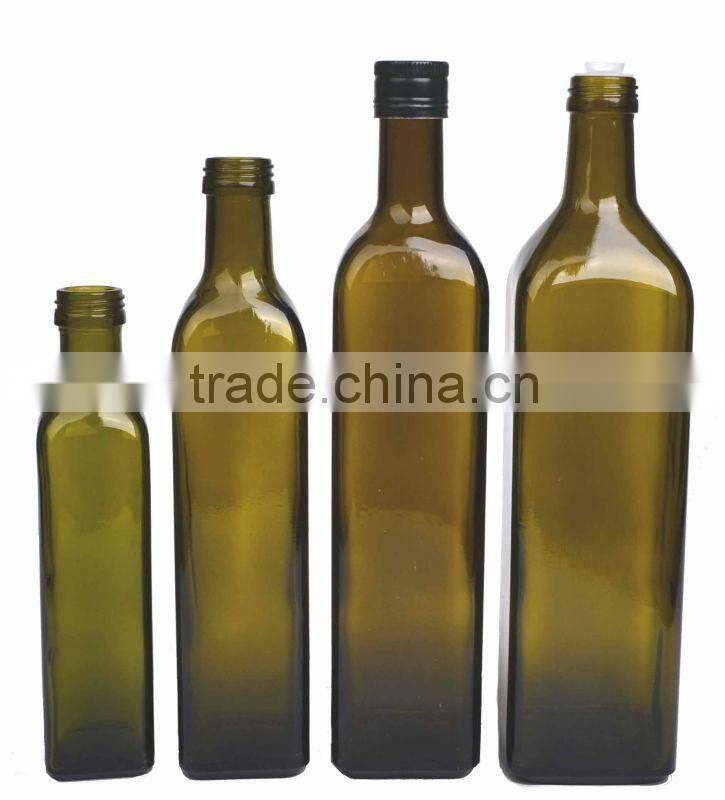 250ml,500ml,750ml,1000ml Dark Green Bulk Glass Olive Oil Bottles Wholesale