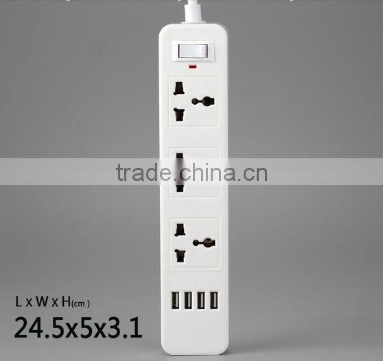 2500w power extension socket with USB charging port