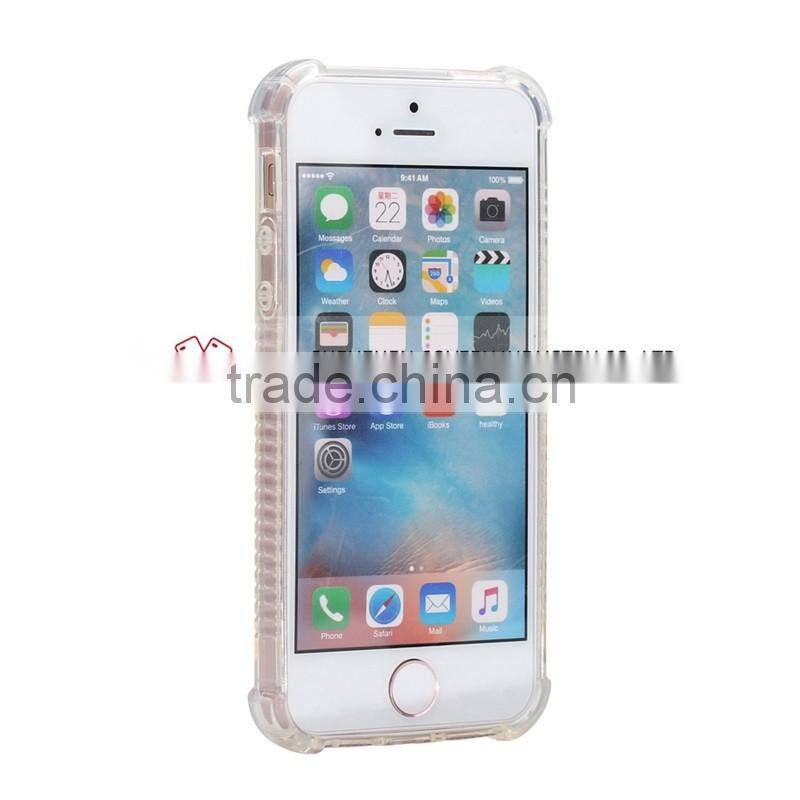 Hot sale slim Clear Soft TPU Shockproof Case Cover for iphone 5/SE with low price