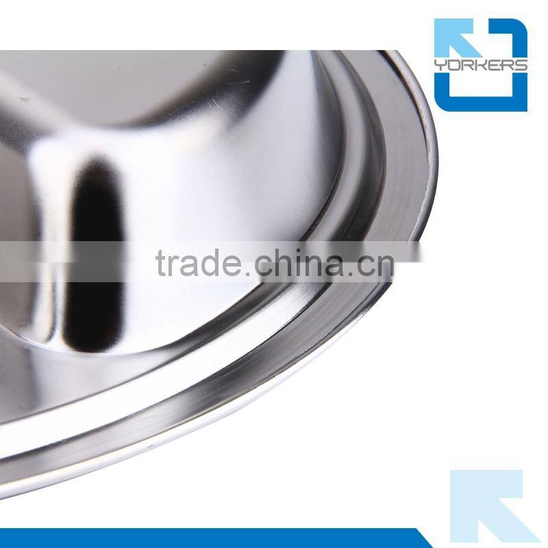 3 compartment stainless steel food tray plate